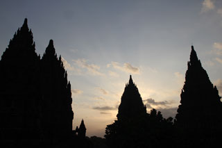 Atardecer en el Templo Prambanan